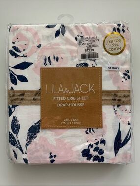 Lila & Jack Floral Cotton Crib Sheet